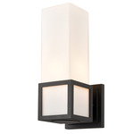 Chicago Wall Sconce - Black / Opal