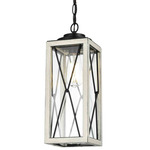 County Fair Outdoor Pendant - Birchwood / Black / Clear