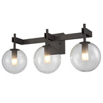 Courcelette Bathroom Vanity Light - Graphite / Clear