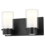 Essex Bathroom Vanity Light - Graphite/ Opal