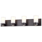 Essex Bathroom Vanity Light - Graphite / Opal