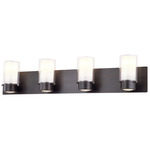 Essex Bathroom Vanity Light - Graphite/ Opal