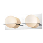 Io Bathroom Vanity Light - Chrome / Opal