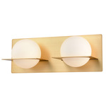 Io Bathroom Vanity Light - Venetian Brass / Opal