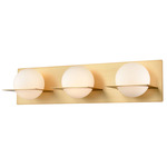 Io Bathroom Vanity Light - Venetian Brass / Opal