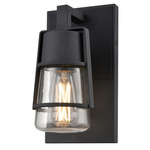Lake Of The Woods Outdoor Wall Sconce - Black / Clear