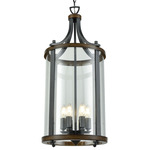 Niagara Foyer Pendant - Graphite / Ironwood / Clear