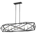 Polygon Linear Pendant - Graphite / Chrome