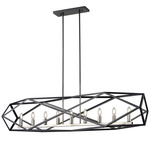 Polygon Linear Pendant - Graphite / Satin Nickel