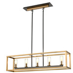 Sambre Linear Pendant - Graphite / Brass