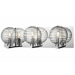 Tropea Bathroom Vanity Light - Chrome / Ripple Glass