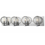 Tropea Bathroom Vanity Light - Chrome / Ripple Glass