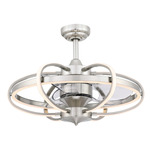 Obvi Ceiling Fan - Brushed Nickel / Clear