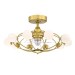 Kerring Ceiling Fan - Brushed Satin Brass / Clear