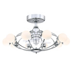 Kerring Ceiling Fan - Chrome / Clear