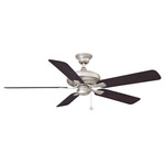 Edgewood Ceiling Fan - Brushed Nickel / Dark Walnut