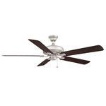 Edgewood Ceiling Fan - Brushed Nickel / Dark Walnut