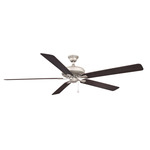 Edgewood Ceiling Fan - Brushed Nickel / Dark Walnut