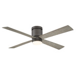 Kwartet Ceiling Fan with Color Select Light - Matte Greige / Weathered Wood