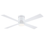 Kwartet Ceiling Fan with Color Select Light - Matte White / Matte White