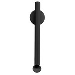 Flauta Spiga Wall Sconce - Black / Transparent