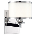 Basking Ridge Wall Sconce - Floor Model - Polished Nickel / Opal