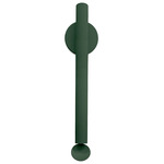 Flauta Riga Outdoor Wall Sconce - Forest Green / Transparent