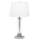 Coleford Table Lamp - Crystal / White Linen