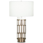 Portia Table Lamp - Antique Brass / Off White