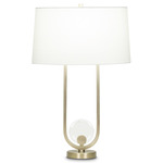 Atwood Table Lamp - Antique Brass / Off White