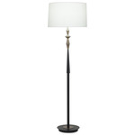 Morrison Floor Lamp - Antique Brass / Off White