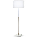 Howard Floor Lamp - Polished Nickel / White Linen