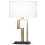 Stella Table Lamp - Antique Brass / Off White