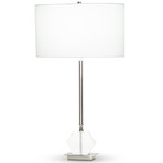 Ellen Table Lamp - Polished Nickel / Off White