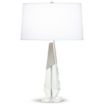 Nathan Table Lamp - Crystal / White Linen