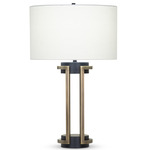 Carmel Table Lamp - Antique Brass / Off White