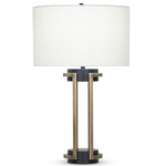 Carmel Table Lamp - Antique Brass / Off White