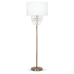 Grenada Floor Lamp - Antique Brass / Off White