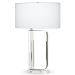Ronald Donald Table Lamp - Crystal / White Linen