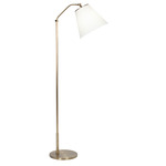 Fin Floor Lamp - Antique Brass / Off White