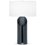 Jade Table Lamp - Matte Black / Off White