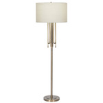 Deanna Floor Lamp - Antique Brass / Beige