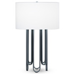 Barclay Table Lamp - Gunmetal / Off White