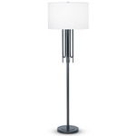 Barclay Floor Lamp - Gunmetal / Off White