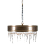 Natalie Chandelier - Antique Brass / Frosted