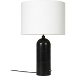 Gravity Table Lamp - Black Marble / White