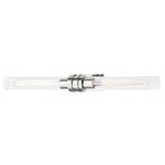 Oakfield Bathroom Vanity Light - Polished Nickel / Clear