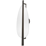 Ithaca Wall Sconce - Black Nickel / White