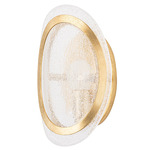 Danes Wall Sconce - Vintage Gold Leaf / Clear Seeded