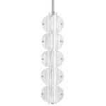 Lindley Pendant - Polished Nickel / Clear
